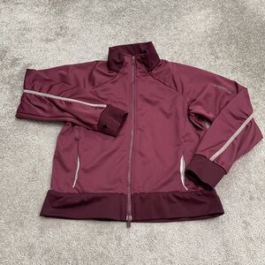 Columbia Titanium Interchange Jacket Womens Large Maroon Full Zip Pocket Outdoor